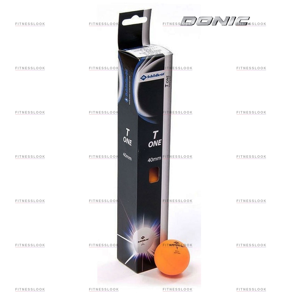 Donic T-One - 6шт. - оранжевые из каталога мячей для настольного тенниса в Перми по цене 280 ₽