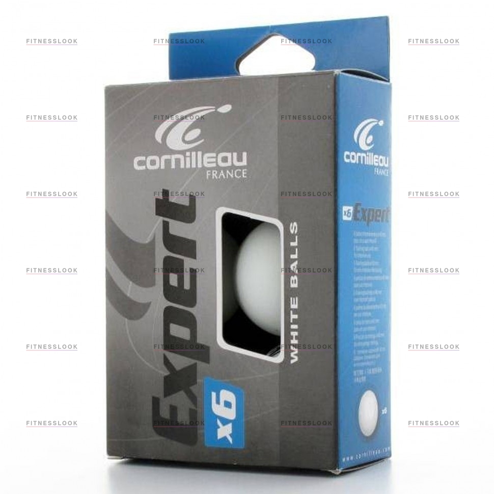 Cornilleau Expert 6 шт 40 мм (белый) из каталога мячей для настольного тенниса в Перми по цене 500 ₽