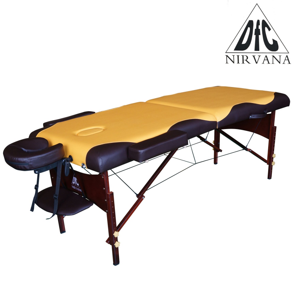 DFC Nirvana Relax (горчичный/коричневый) из каталога складных массажных столов в Перми по цене 18990 ₽