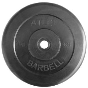 MB Barbell Atlet 50 мм - 20 кг из каталога дисков для штанги с посадочным диаметром 50 мм. в Перми по цене 5870 ₽