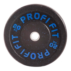 Profi Fit бамперный черный 20 кг из каталога дисков для штанги с посадочным диаметром 50 мм. в Перми по цене 14550 ₽