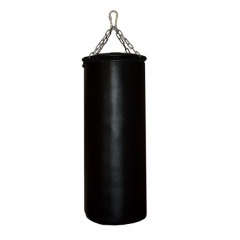 Подвесной боксерский мешок и груша Рокки 150х40 см. 65 кг. кожа черный в Перми по цене 37380 ₽
